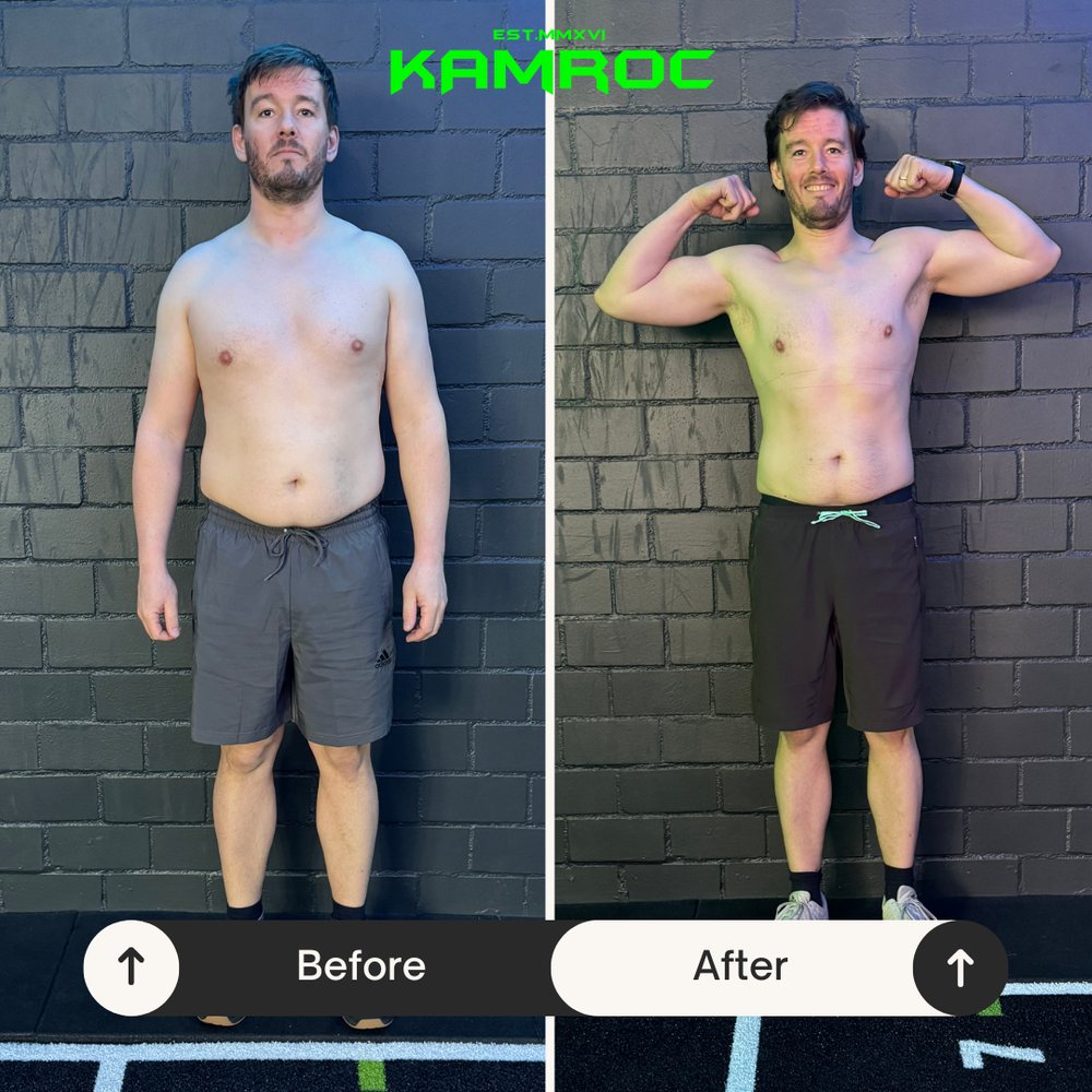 Vorher-Nachher von Florian, KAMROC Transformations-Challenge